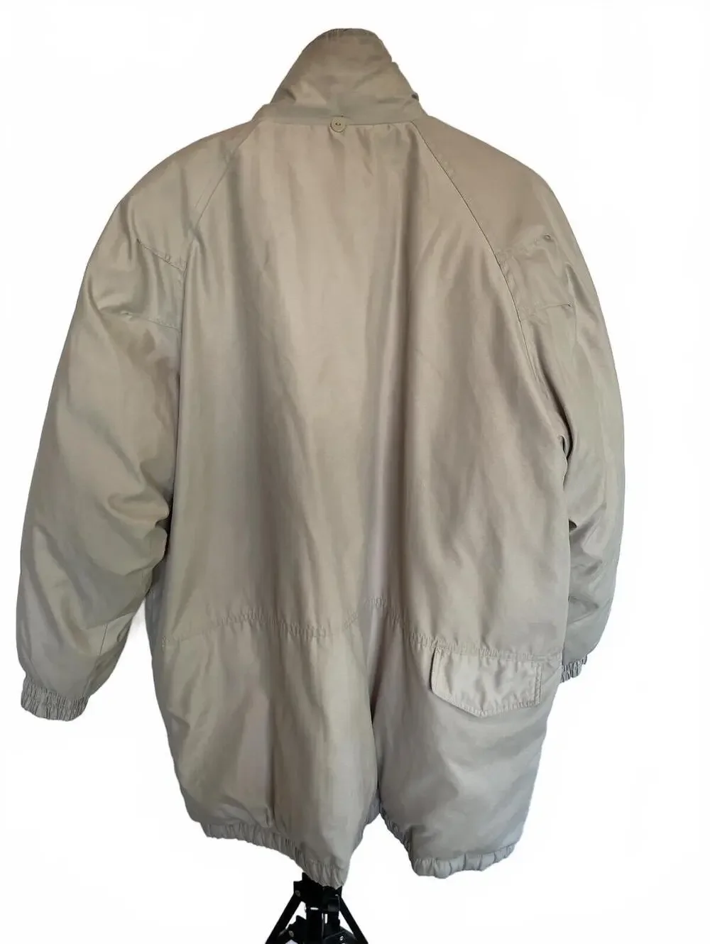 Vintage Men's Herman Kay Down To Earth Puffer Coat 2X Beige Duck Down Beige 90s